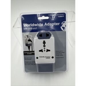 Worldwide Adapter with USB port Travelsmart‎ by Conair - BRAND NEW -